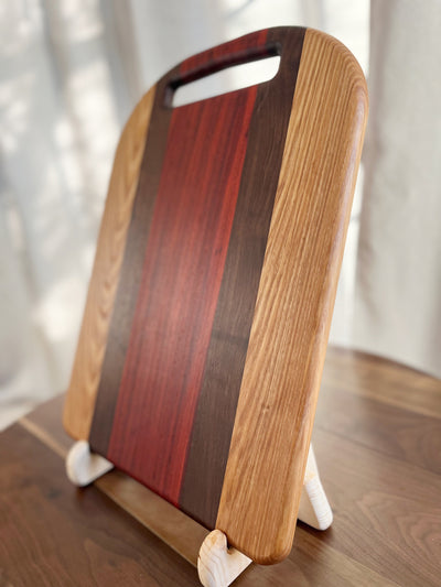 Padauk, Walnut, & Ash Face Grain Cutting Board