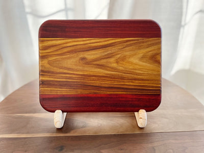 Canarywood & Padauk Cutting Board - 12 3/4" x 9 5/8" x 1"