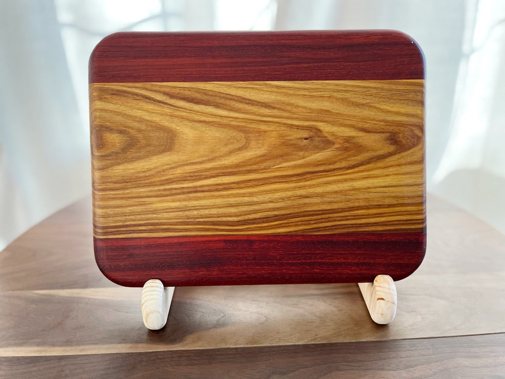 Canarywood & Padauk Cutting Board - 12 3/4" x 9 5/8" x 1"