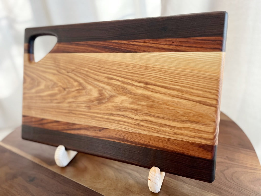 Ash, Mahogany, & Walnut Cutting Board