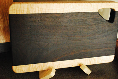 Curly Maple & Peruvian Walnut Charcuterie Board - Two Cuts Carpentry