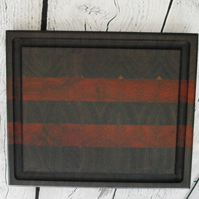 Custom Walnut & Padauk Luxury End Grain Cutting Board w/ Juice Groove - Two Cuts Carpentry